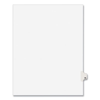 Exhibit Tab Index Dividers, Avery  #46, 11 X 8.5, White, 25/pack,
